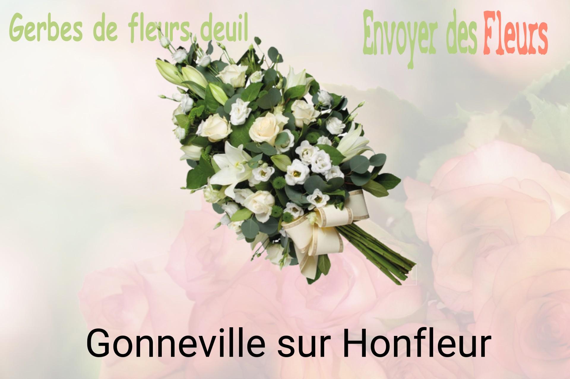 Gerbe de fleurs de deuil livrée à Gonneville-sur-Honfleur